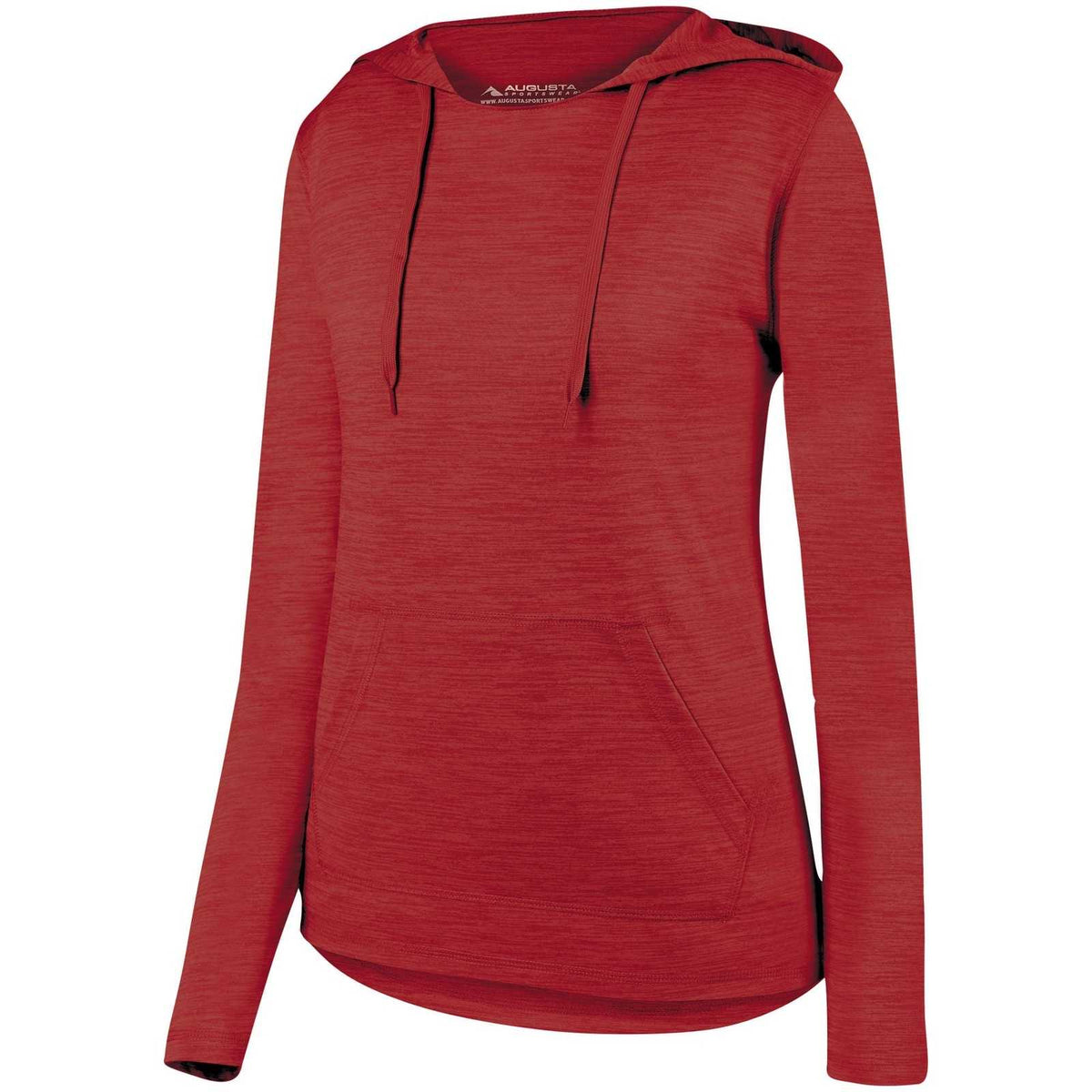Augusta 2907 Ladies Shadow Tonal Heather Hoody - Red - HIT a Double