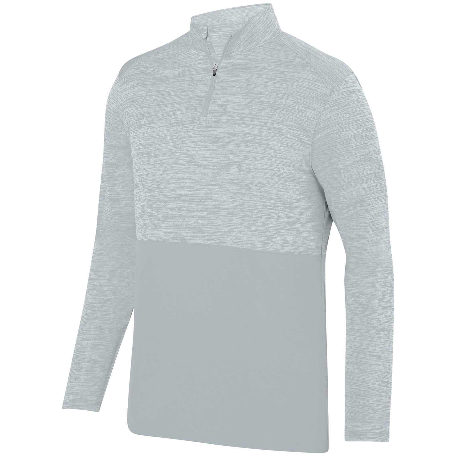 Augusta 2908 Shadow Tonal Heather 1/4 Zip Pullover - Silver - HIT a Double