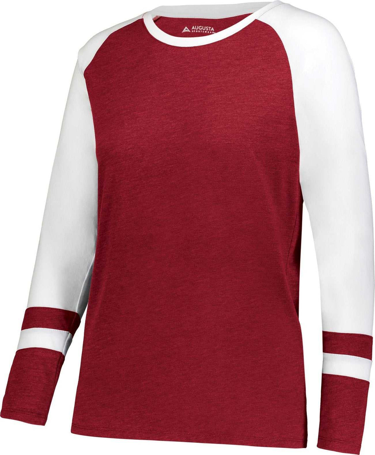Augusta 2917 Ladies Fanatic 2.0 Long Sleeve Tee - Scarlet White - HIT a Double