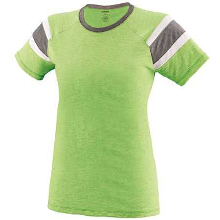 Augusta 3014 Girls Fanatic Tee - Lime Slate White - HIT a Double