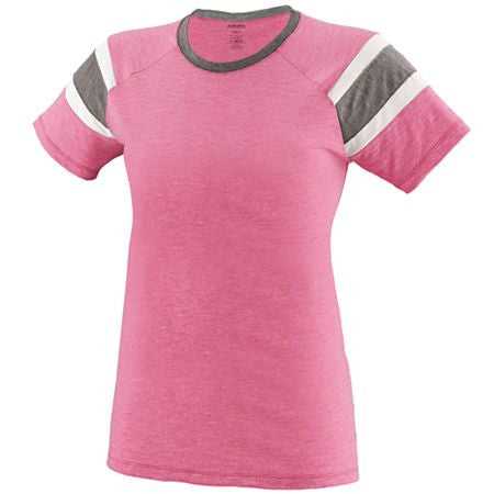Augusta 3014 Girls Fanatic Tee - Power Pink Slate White - HIT a Double
