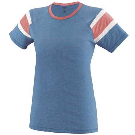 Augusta 3014 Girls Fanatic Tee - Royal Red White - HIT a Double