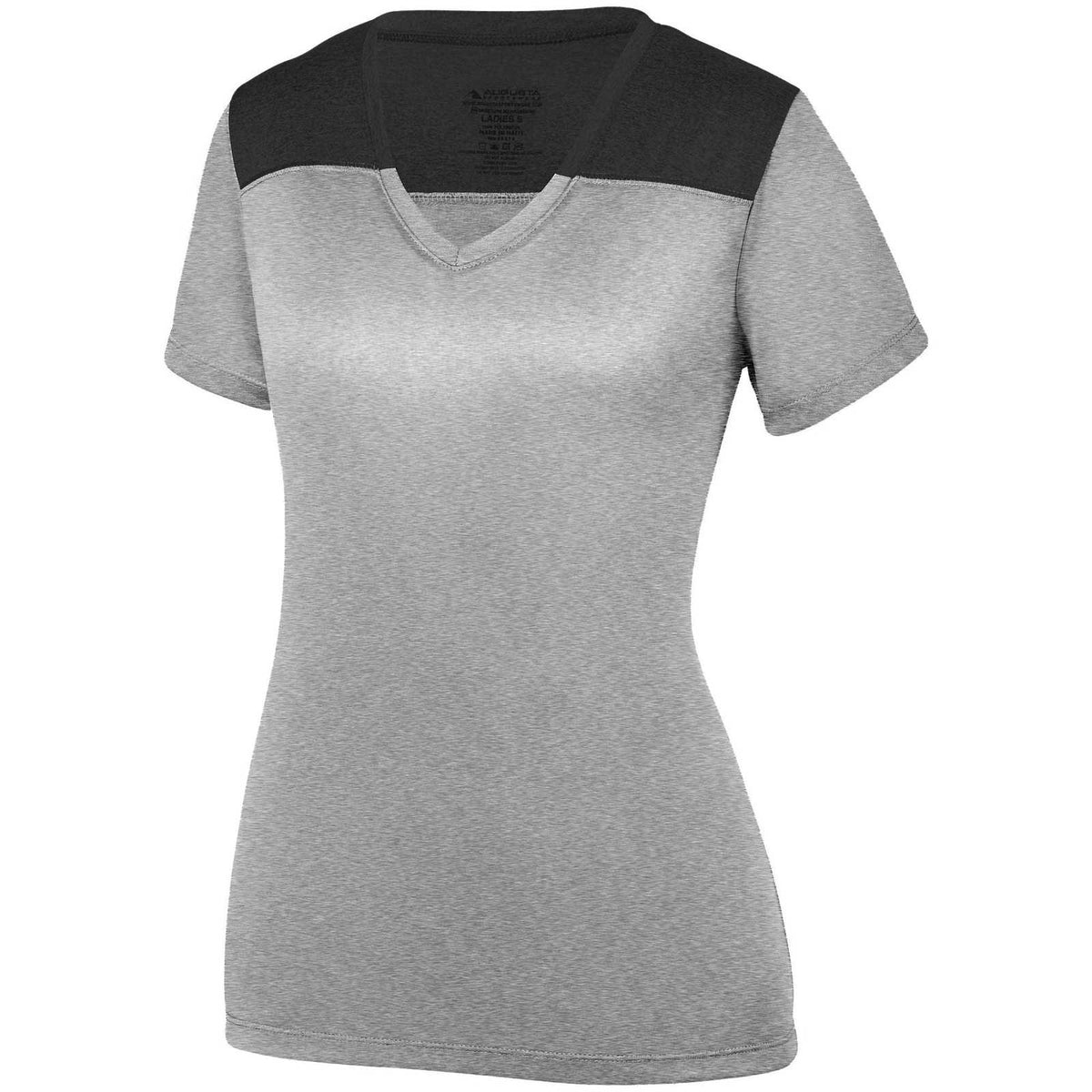 Augusta 3057 Ladies Challenge T-Shirt - Graphite Heather Black - HIT a Double
