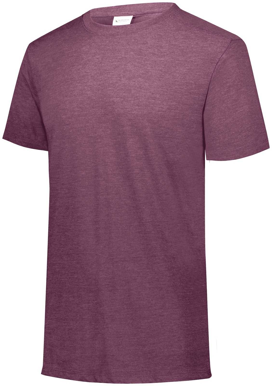 Augusta 3065 Tri-Blend T-Shirt - Maroon Heather - HIT a Double