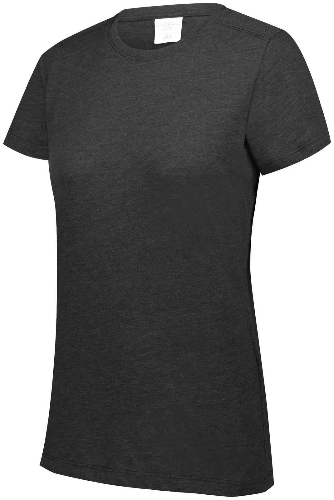 Augusta 3067 Ladies Tri-Blend T-Shirt - Black Heather - HIT a Double