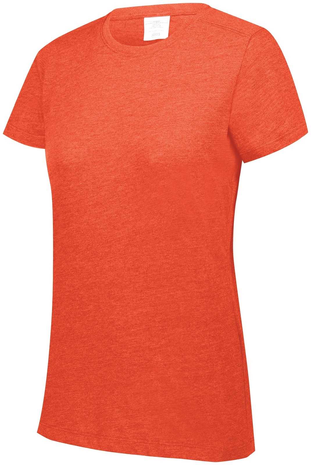 Augusta 3067 Ladies Tri-Blend T-Shirt - Orange Heather - HIT a Double