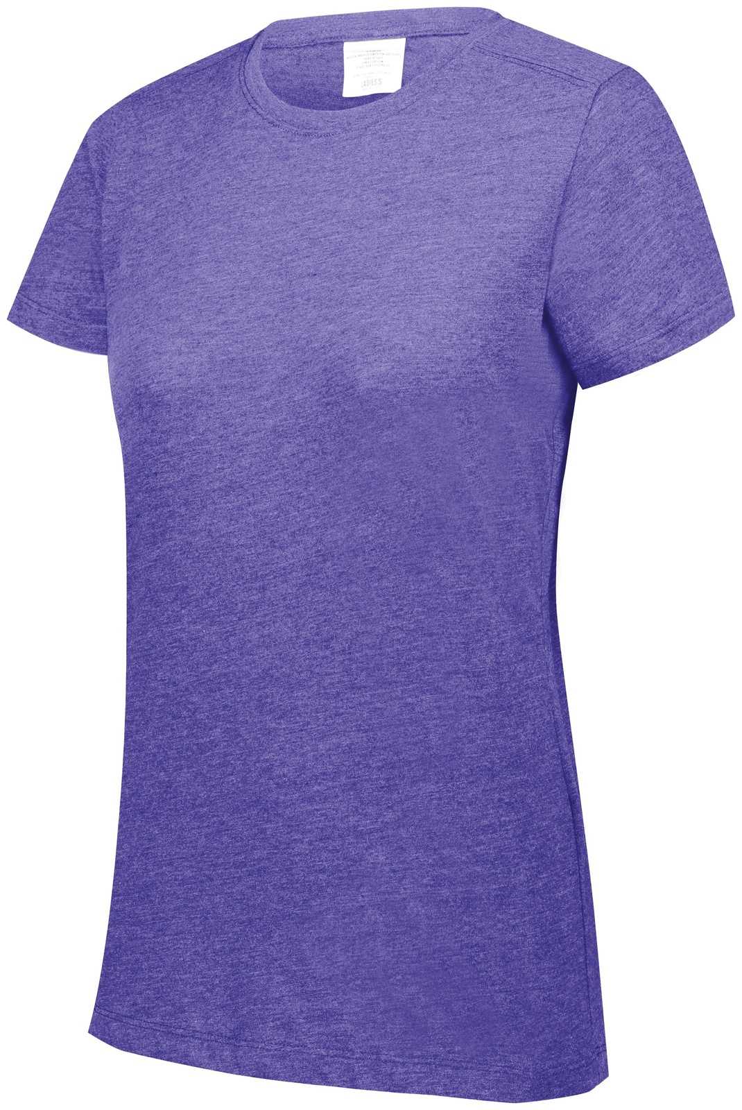 Augusta 3067 Ladies Tri-Blend T-Shirt - Purple Heather - HIT a Double