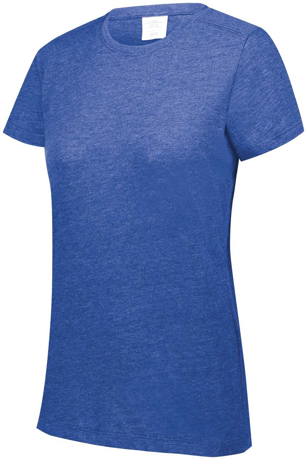 Augusta 3067 Ladies Tri-Blend T-Shirt - Royal Heather - HIT a Double
