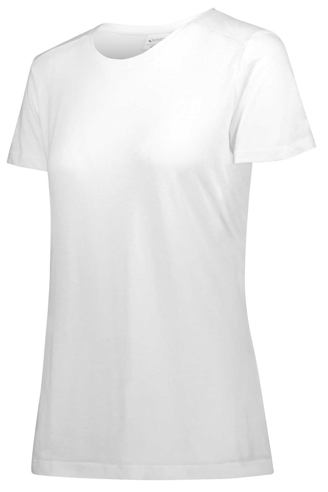 Augusta 3067 Ladies Tri-Blend T-Shirt - White - HIT a Double