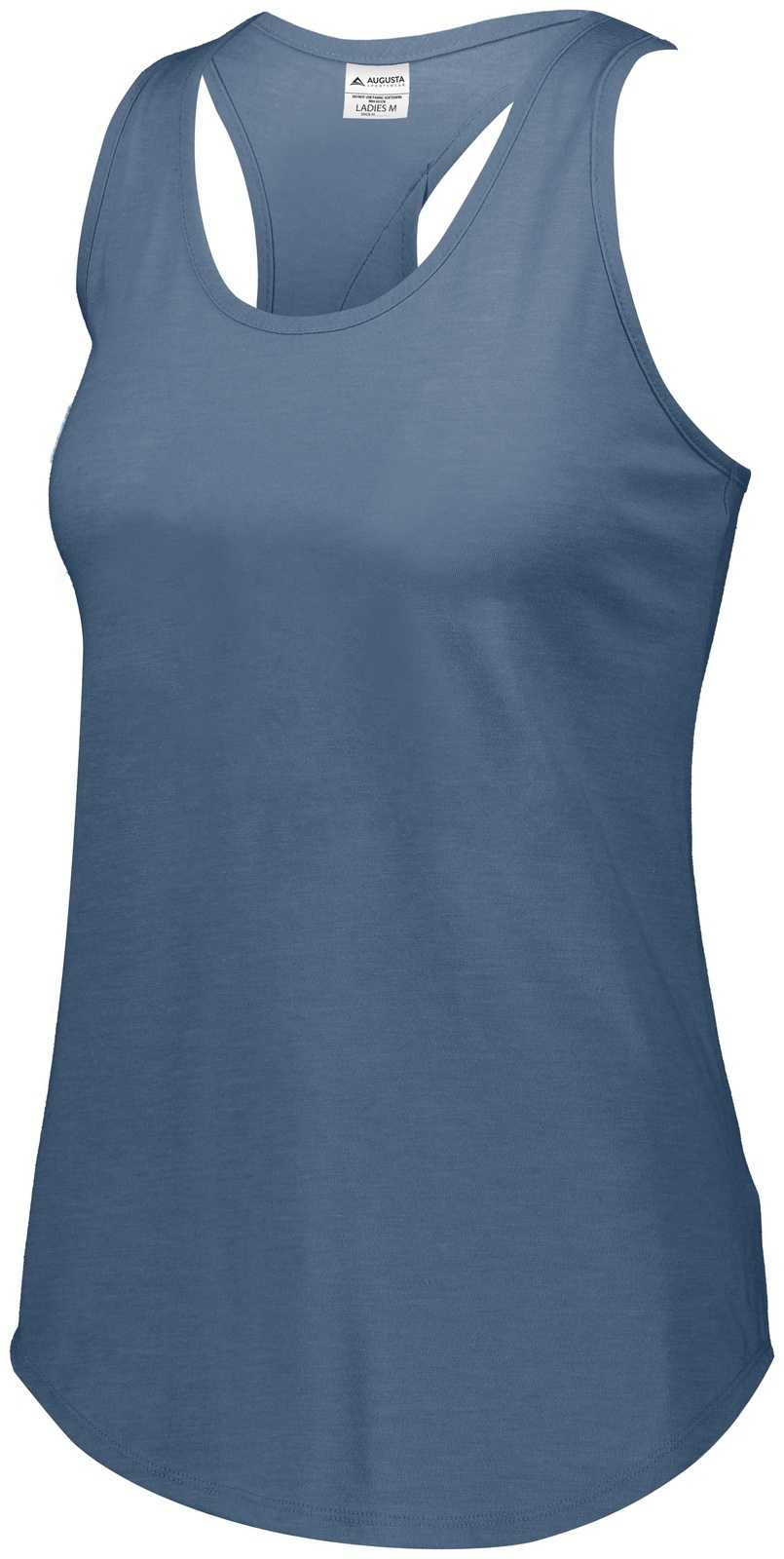 Augusta 3079 Girls Lux Tri-Blend Tank - Storm Heather - HIT a Double