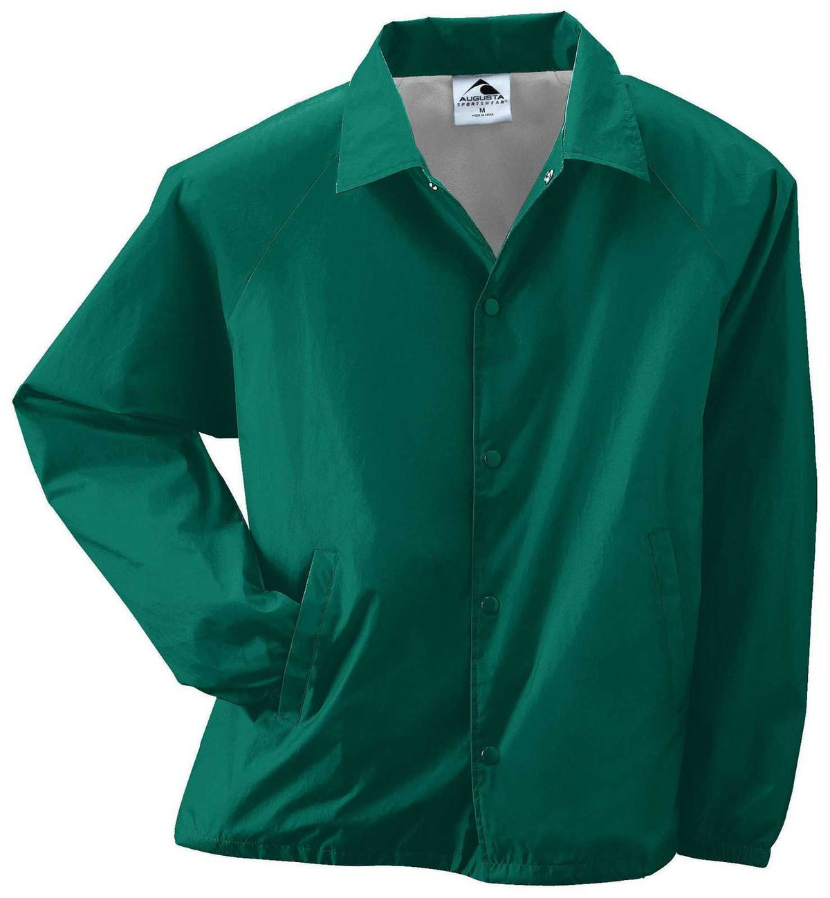 Augusta 3101 Youth Nylon Coach&#39;s Jacket/Lined - Dark Green - HIT a Double