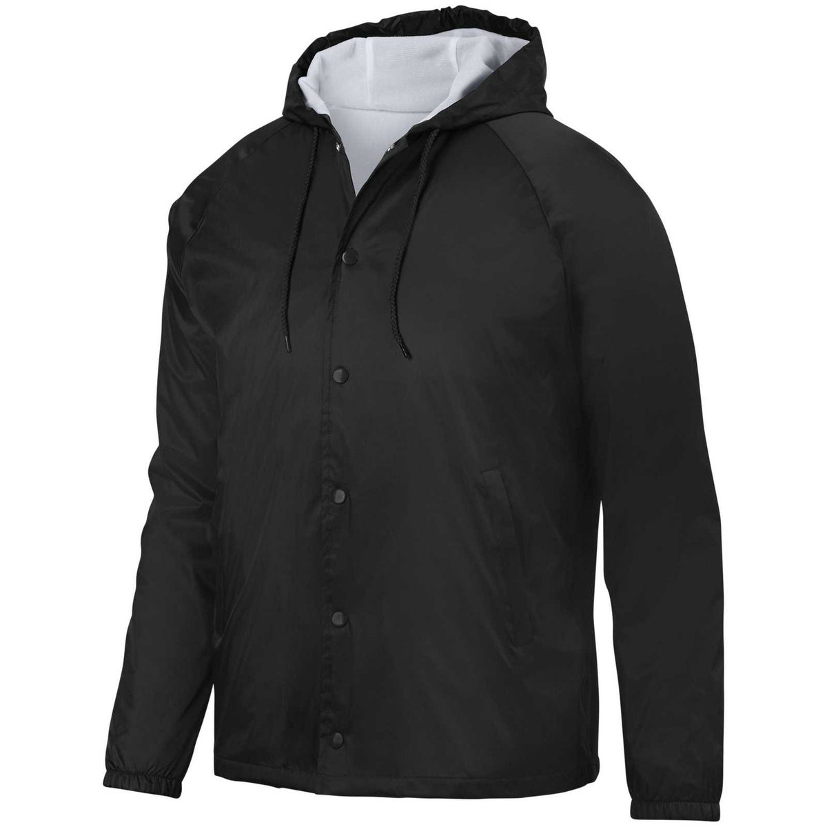 Augusta 3102 Hooded Coach&#39;s Jacket - Black - HIT a Double