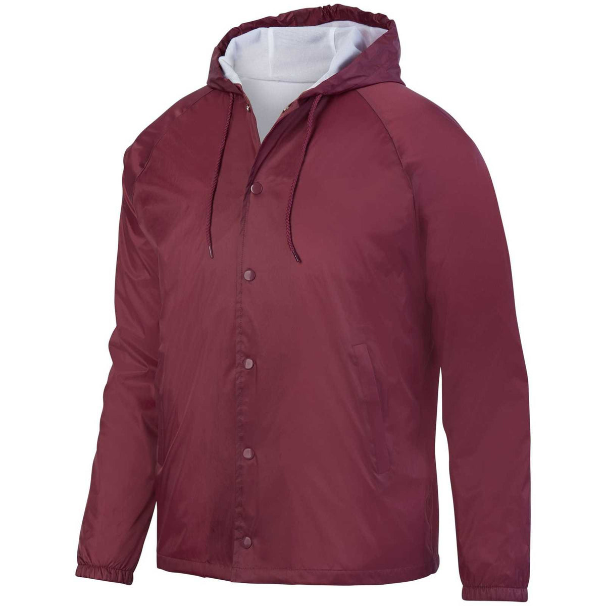 Augusta 3102 Hooded Coach&#39;s Jacket - Maroon - HIT a Double