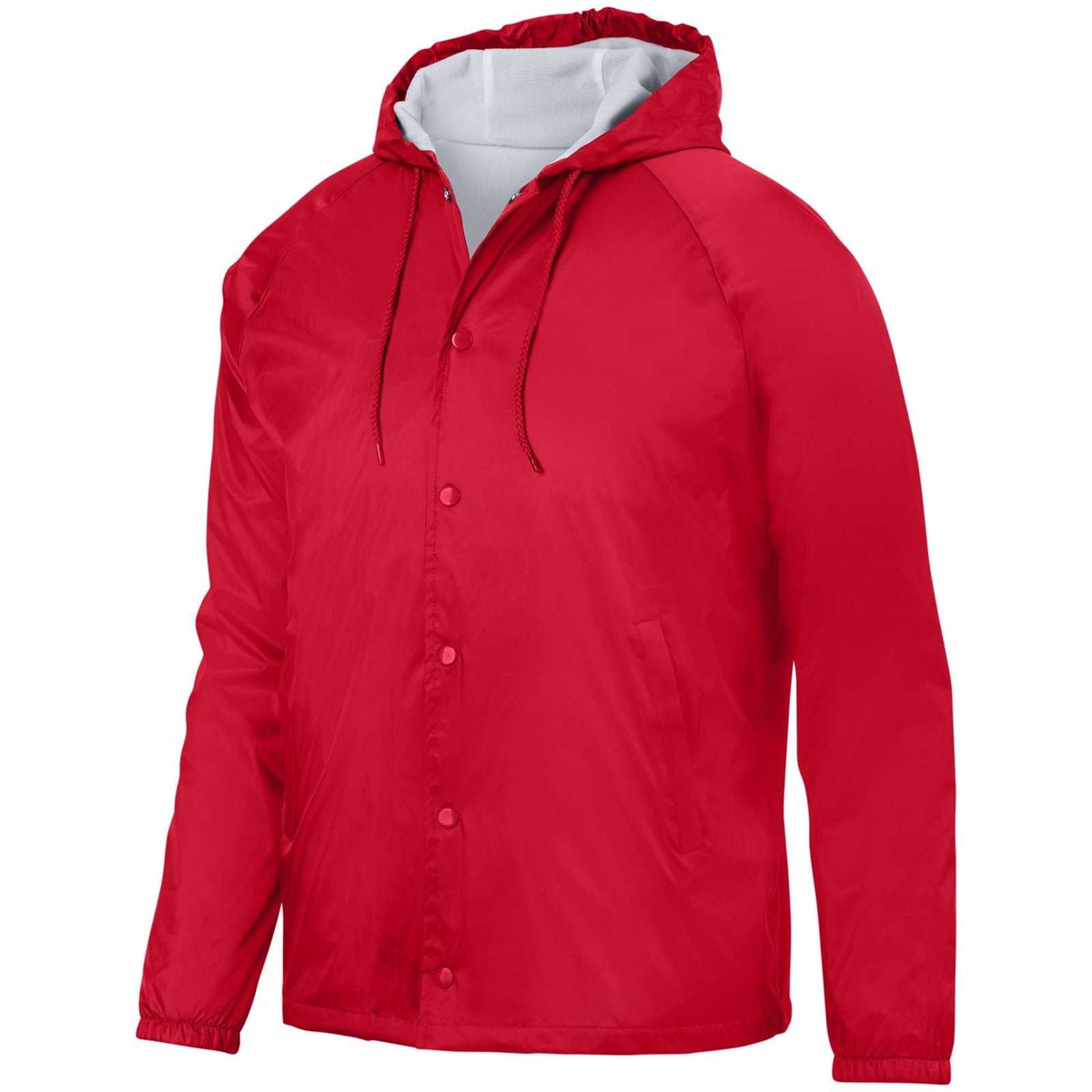 Augusta 3102 Hooded Coach&#39;s Jacket - Red - HIT a Double
