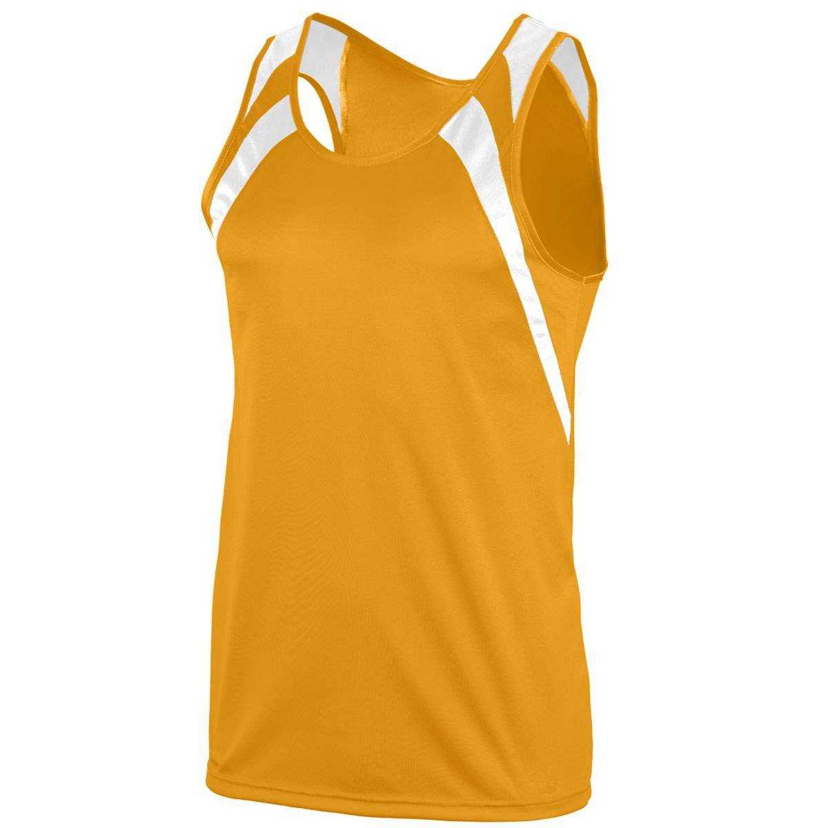 Augusta 311 Wicking Tank with Shoulder Insert - Gold White - HIT a Double