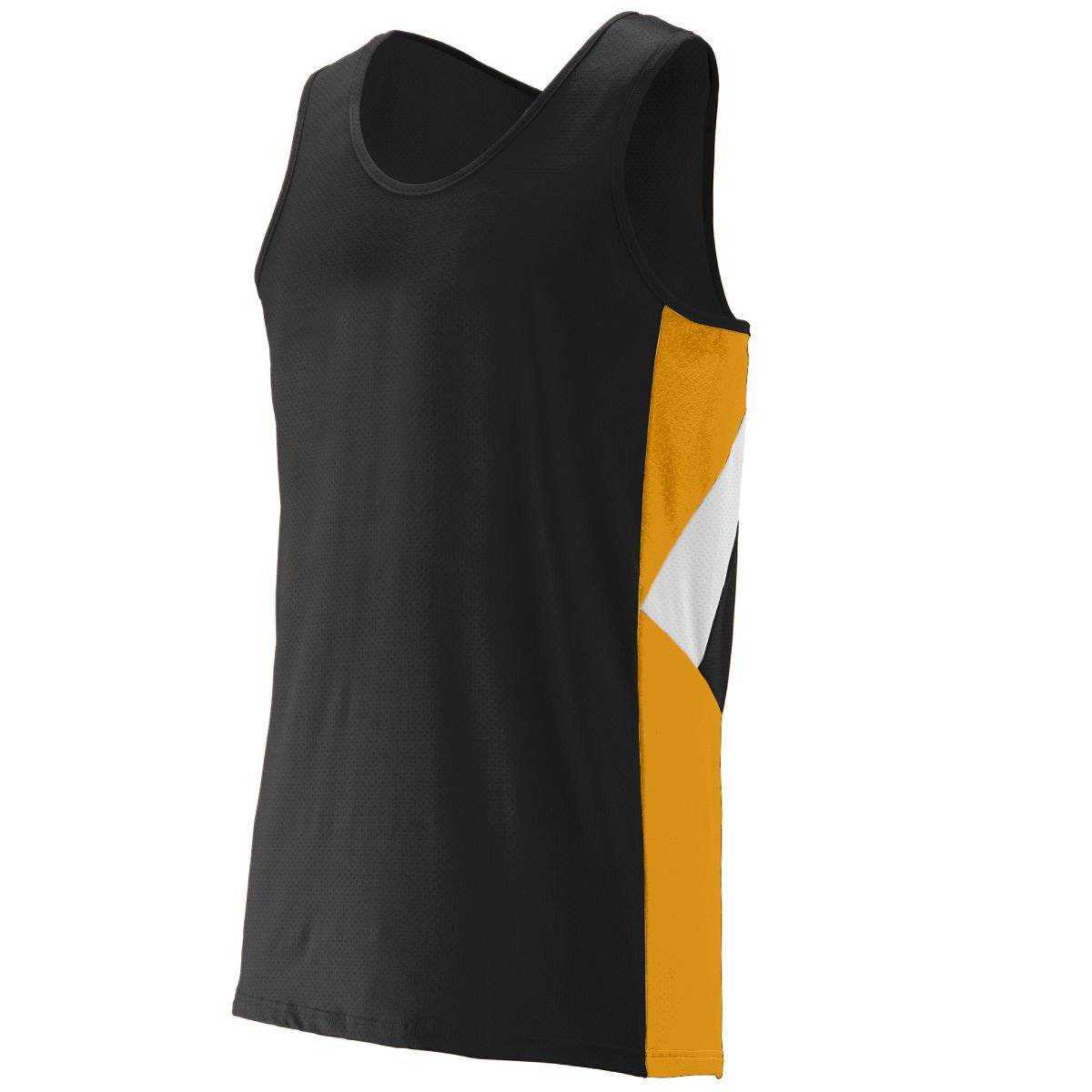 Augusta 332 Sprint Jersey - Black Gold White - HIT a Double