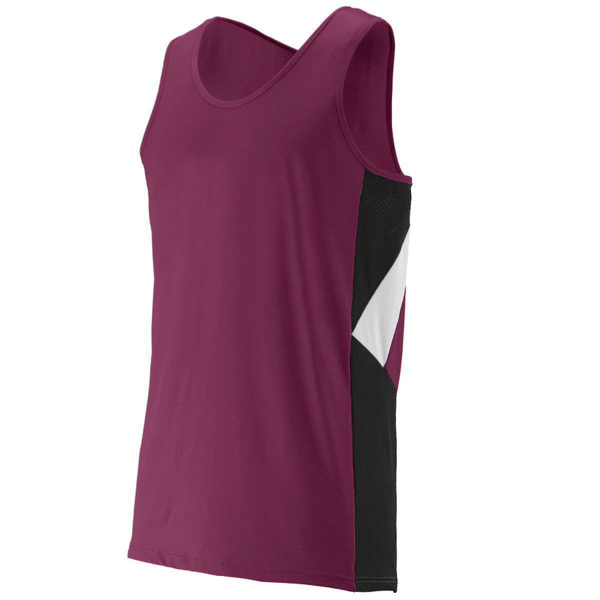 Augusta 332 Sprint Jersey - Maroon Black White - HIT a Double