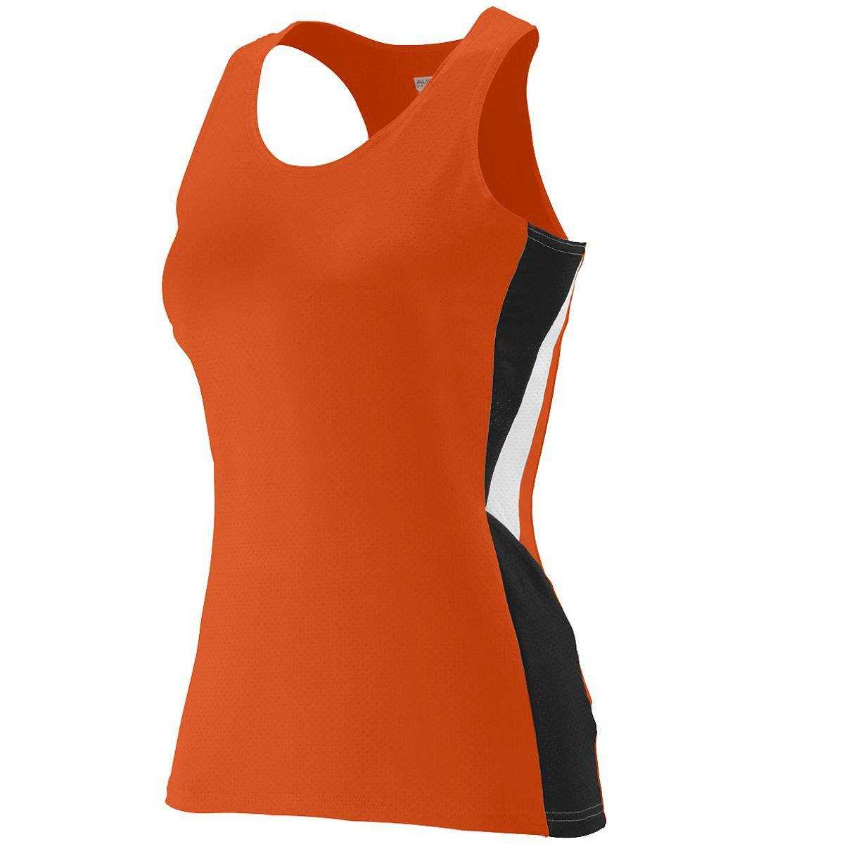 Augusta 334 Ladies Sprint Jersey - Orange Black White - HIT a Double