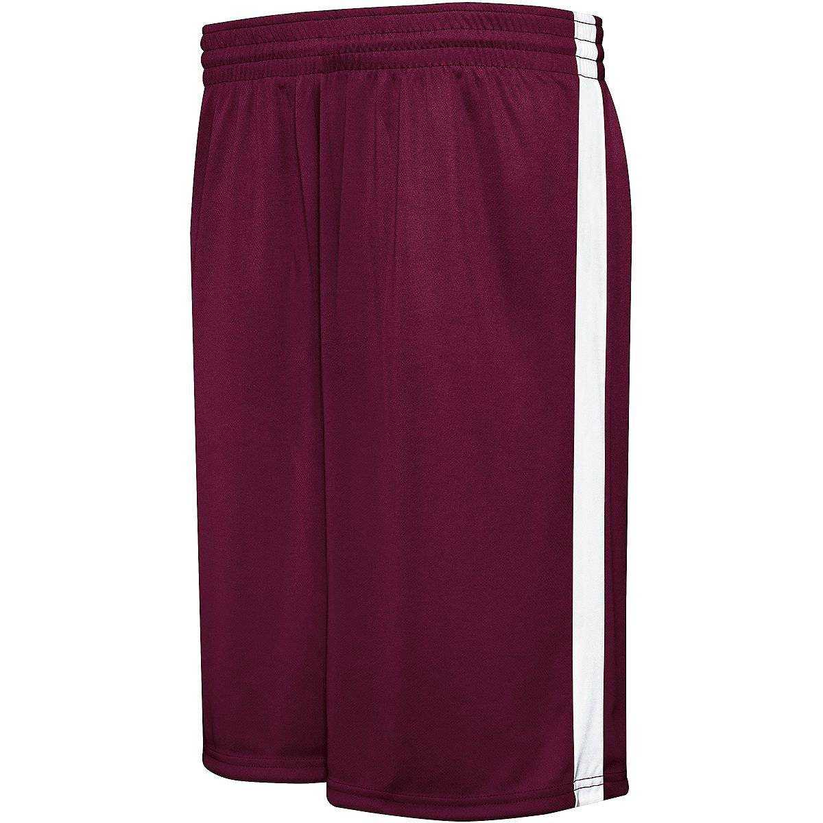 Augusta 335870 Adult Competition Reversible Short - Maroon White - HIT a Double