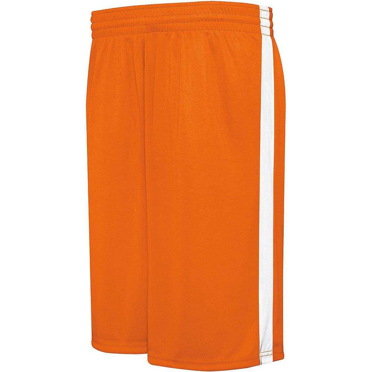 Augusta 335870 Adult Competition Reversible Short - Orange White - HIT a Double