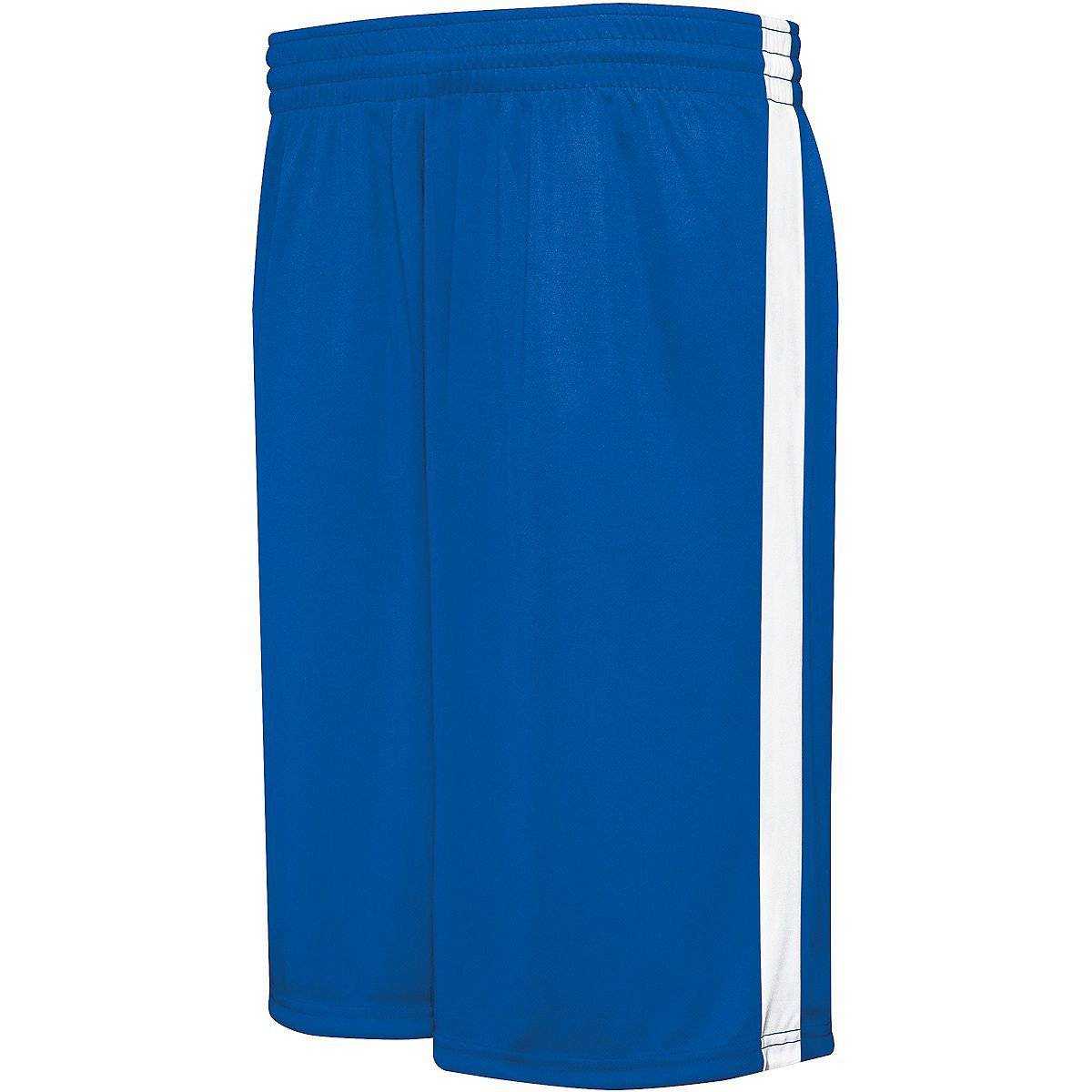 Augusta 335870 Adult Competition Reversible Short - Royal White - HIT a Double