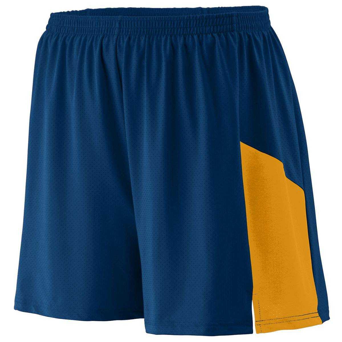 Augusta 336 Sprint Short - Youth - Navy Gold - HIT a Double