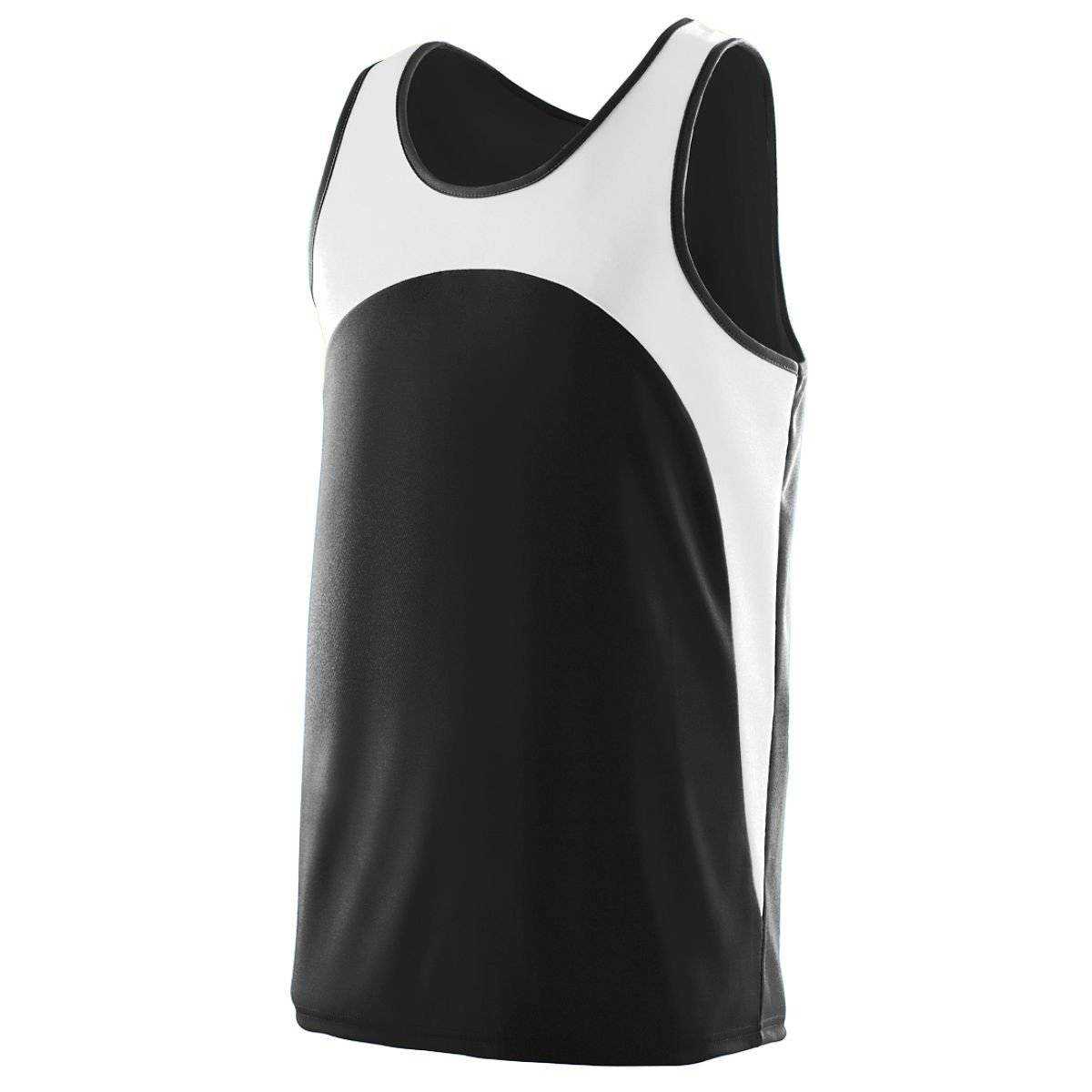 Augusta 340 Velocity Track Jersey - Black White - HIT a Double