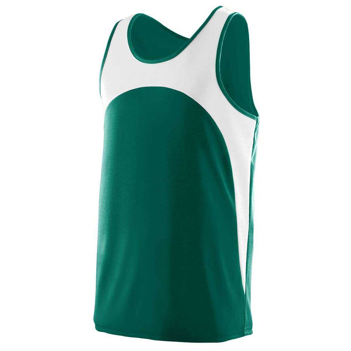 Augusta 340 Velocity Track Jersey - Forest White - HIT a Double