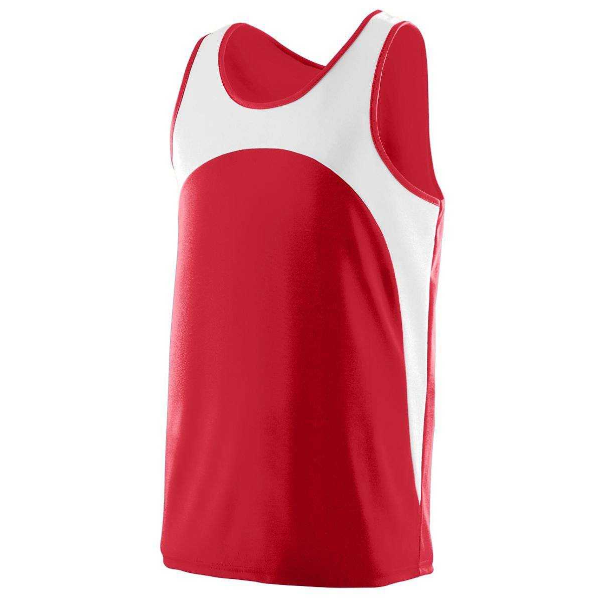 Augusta 340 Velocity Track Jersey - Red White - HIT a Double