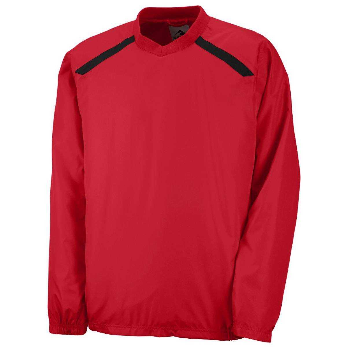 Augusta 3418 Youth Promentum Pullover - Red Black - HIT a Double