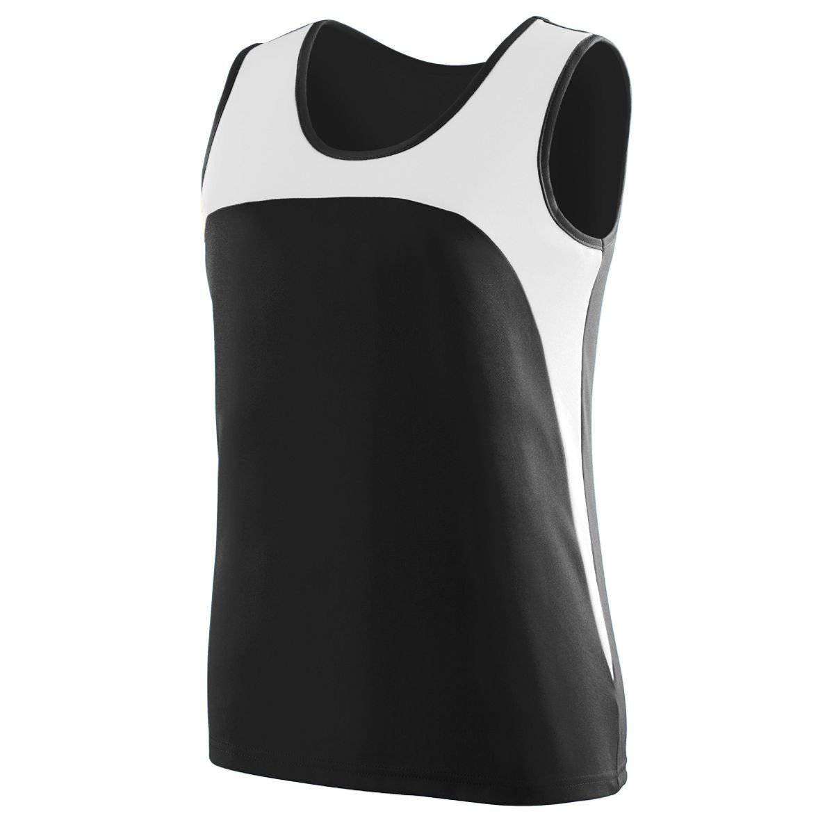 Augusta 342 Ladies Velocity Track Jersey - Black White - HIT a Double