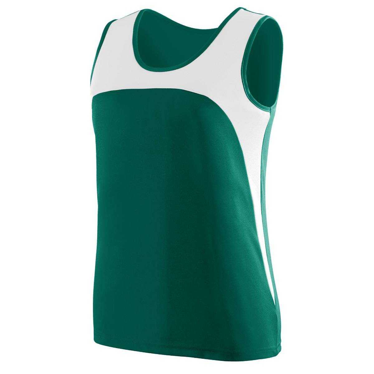 Augusta 342 Ladies Velocity Track Jersey - Forest White - HIT a Double
