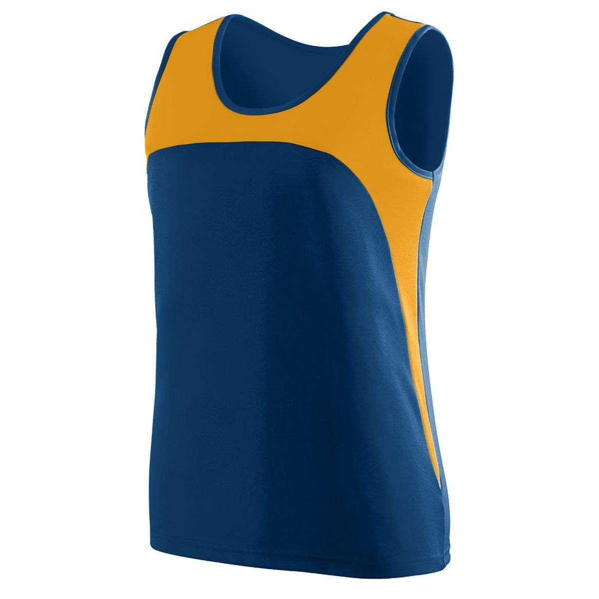 Augusta 342 Ladies Velocity Track Jersey - Navy Gold - HIT a Double