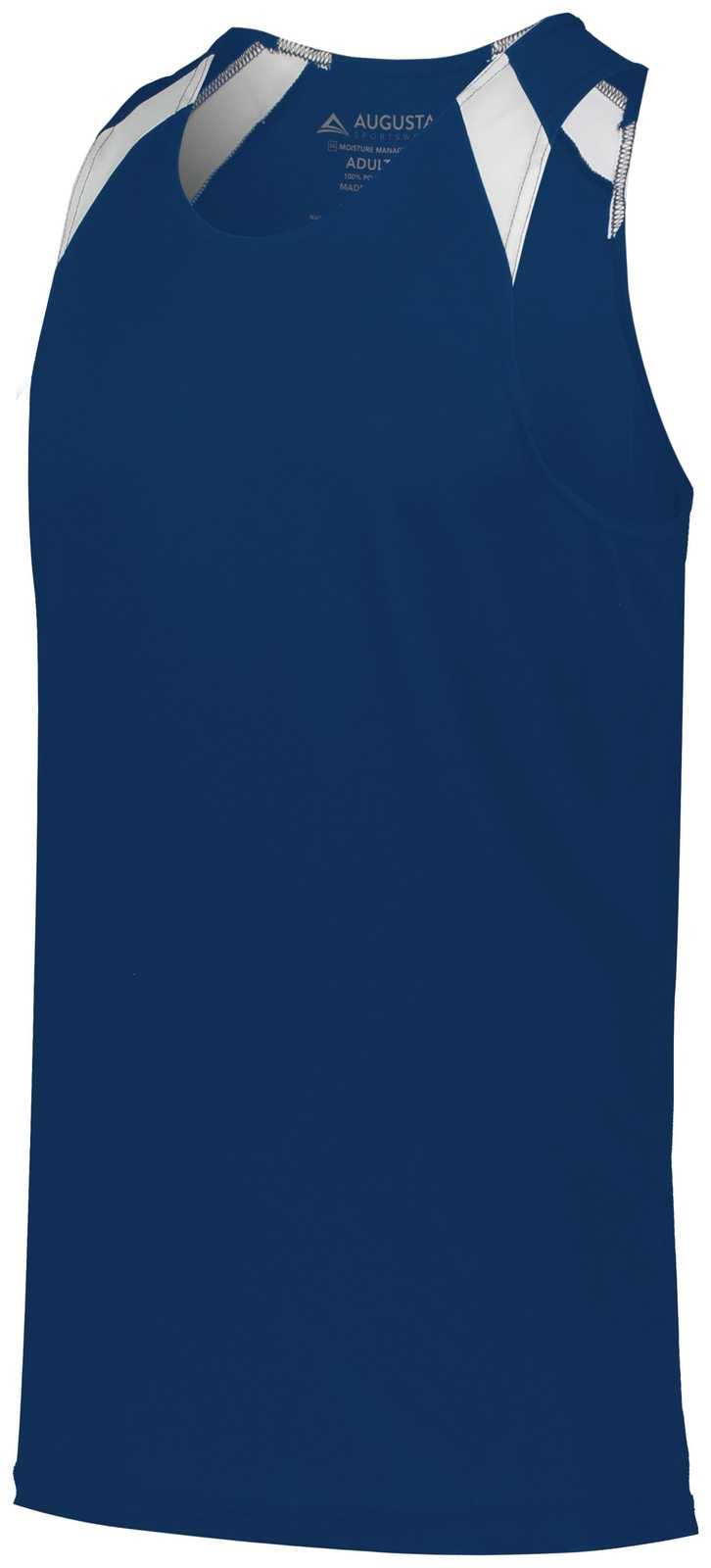 Augusta 343 Overspeed Track Jersey - Navy White - HIT a Double