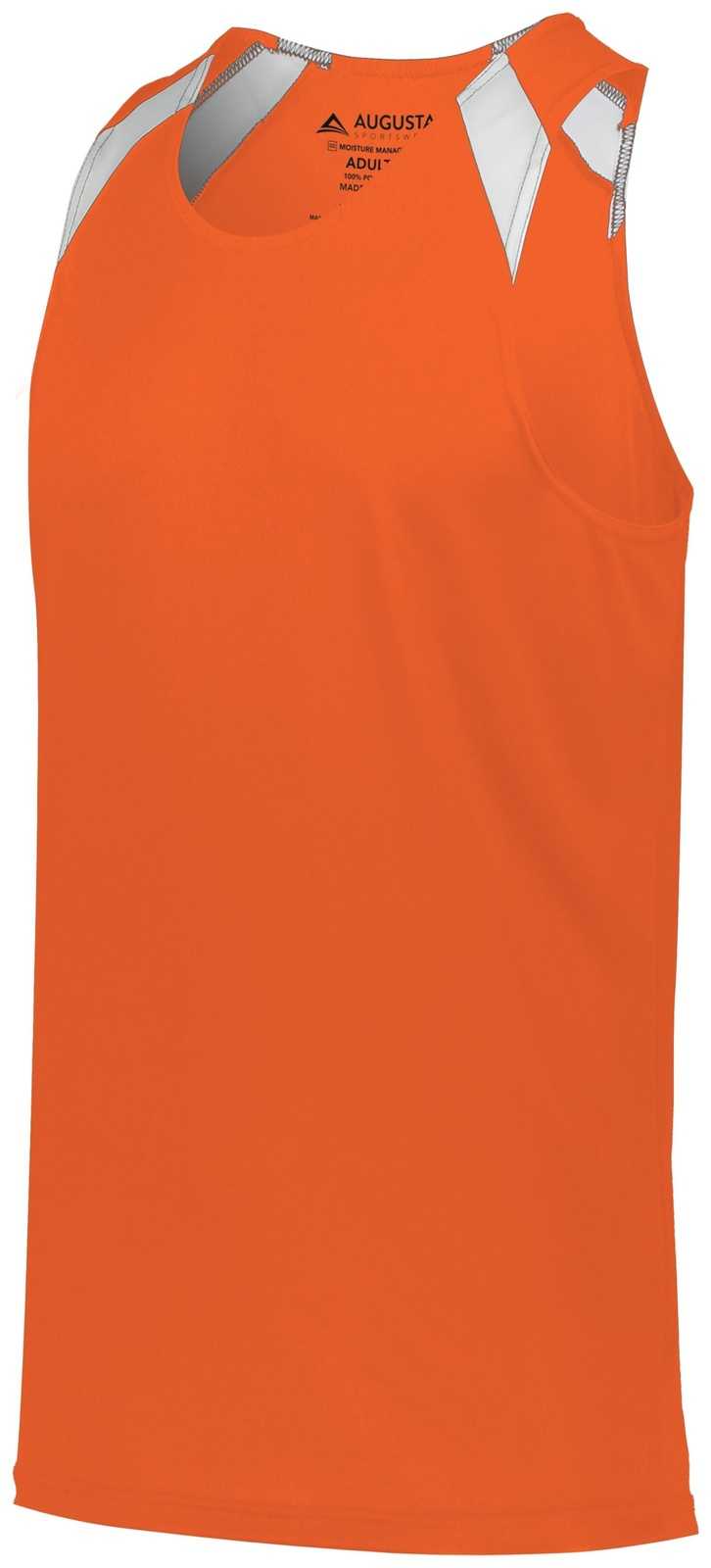 Augusta 343 Overspeed Track Jersey - Orange White - HIT a Double