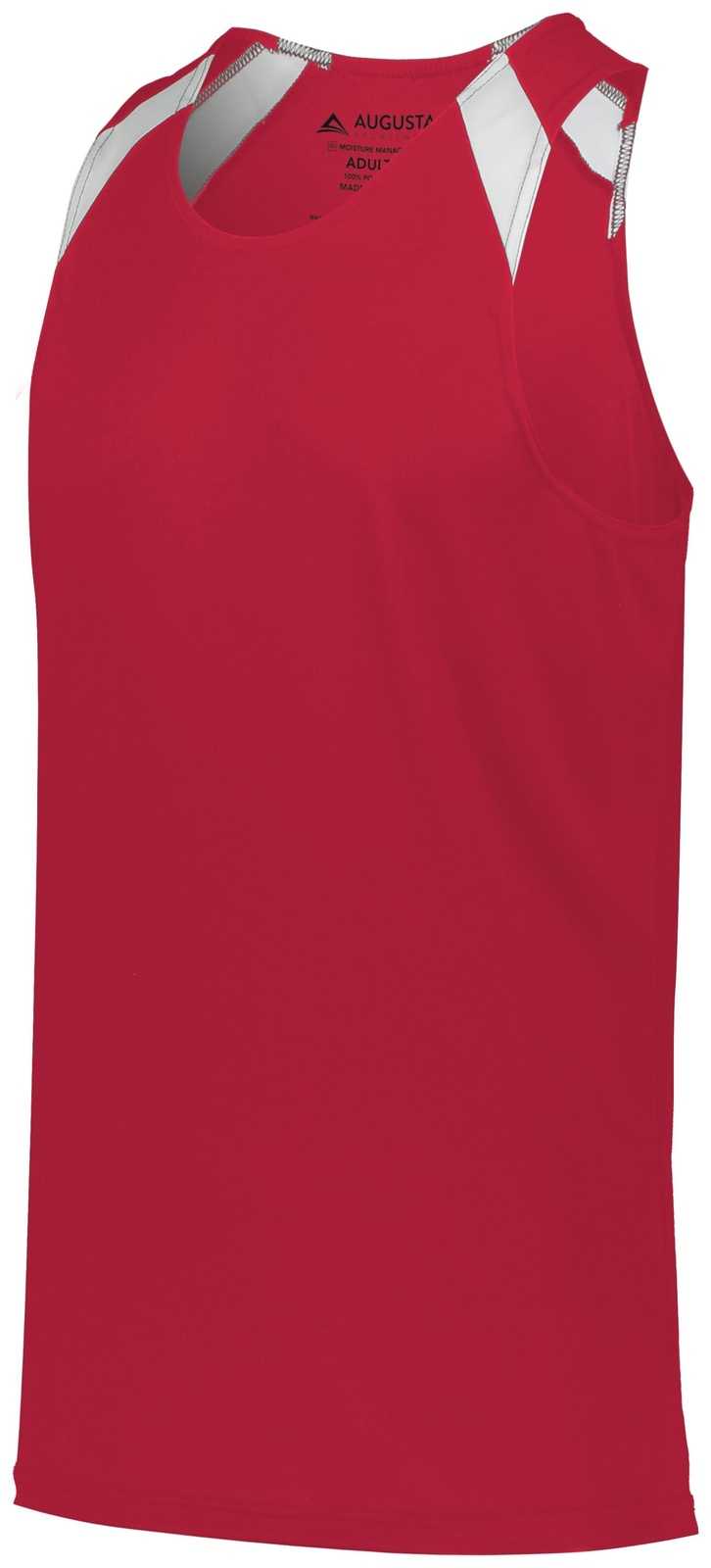 Augusta 343 Overspeed Track Jersey - Scarlet White - HIT a Double