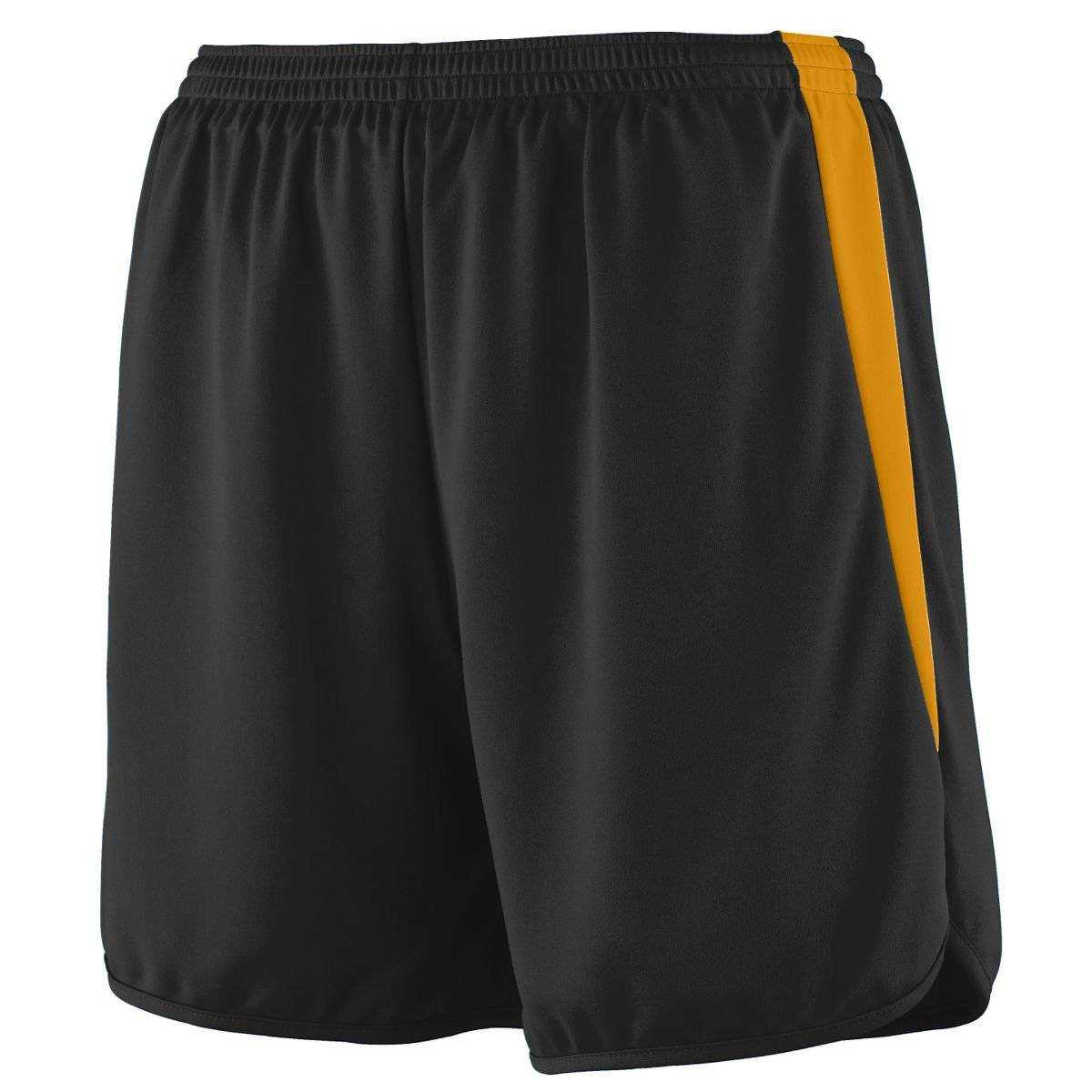Augusta 345 Velocity Track Short - Black Gold - HIT a Double
