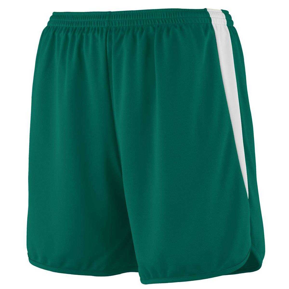 Augusta 345 Velocity Track Short - Forest White - HIT a Double