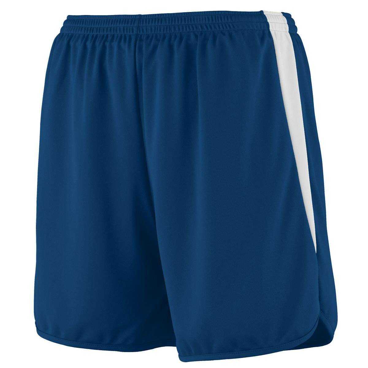Augusta 345 Velocity Track Short - Navy White - HIT a Double