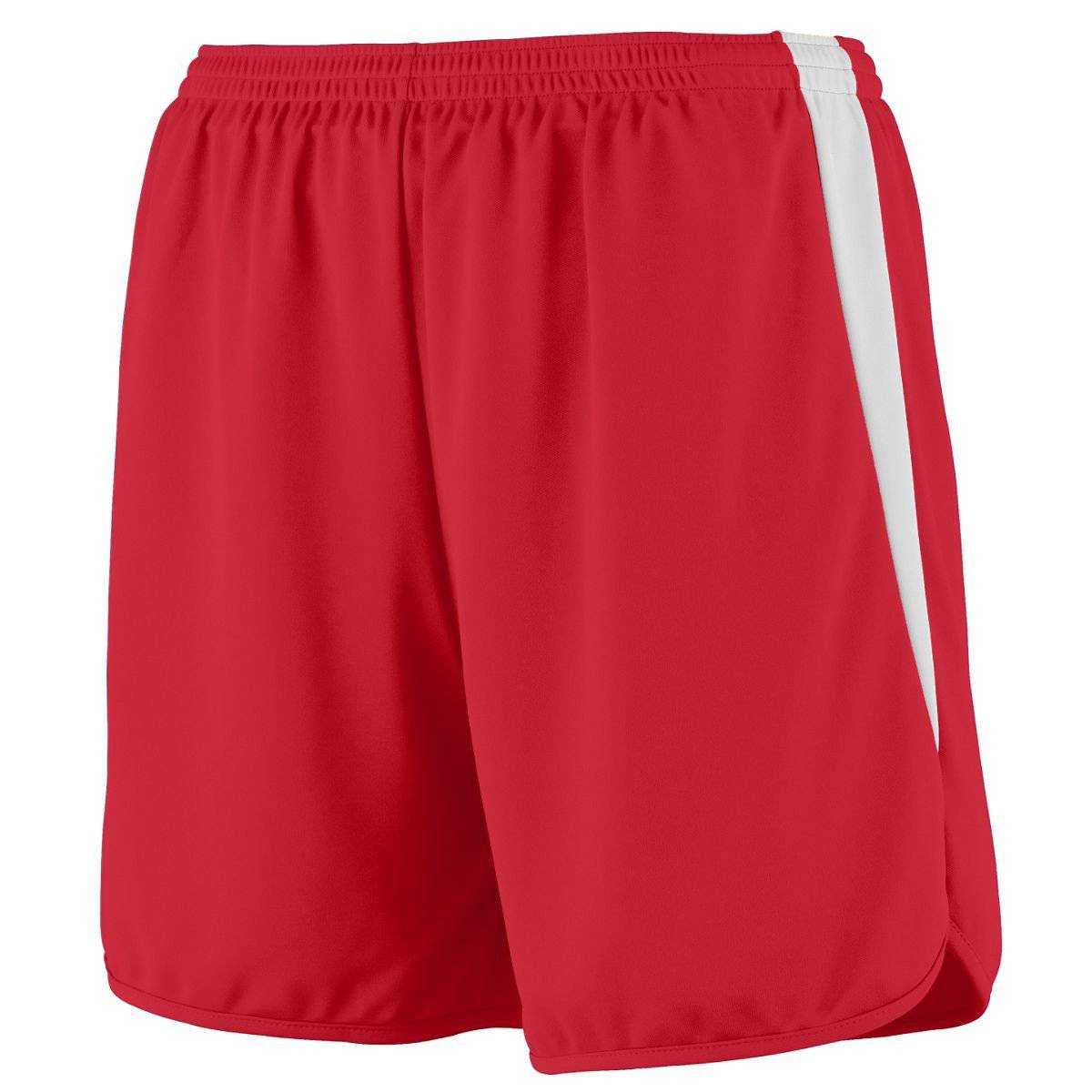 Augusta 345 Velocity Track Short - Red White - HIT a Double