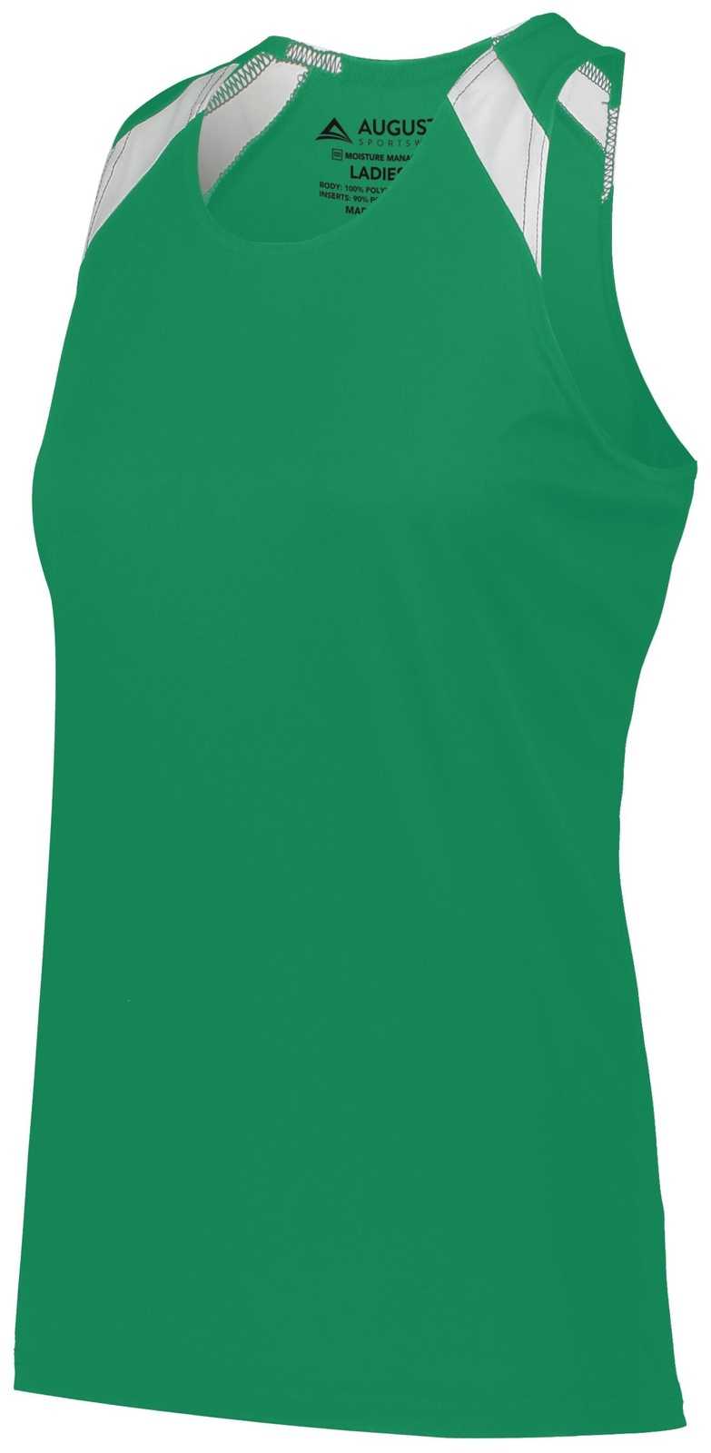 Augusta 348 Ladies Overspeed Track Jersey - Kelly White - HIT a Double