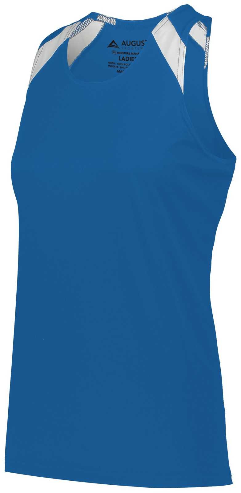 Augusta 348 Ladies Overspeed Track Jersey - Royal White - HIT a Double