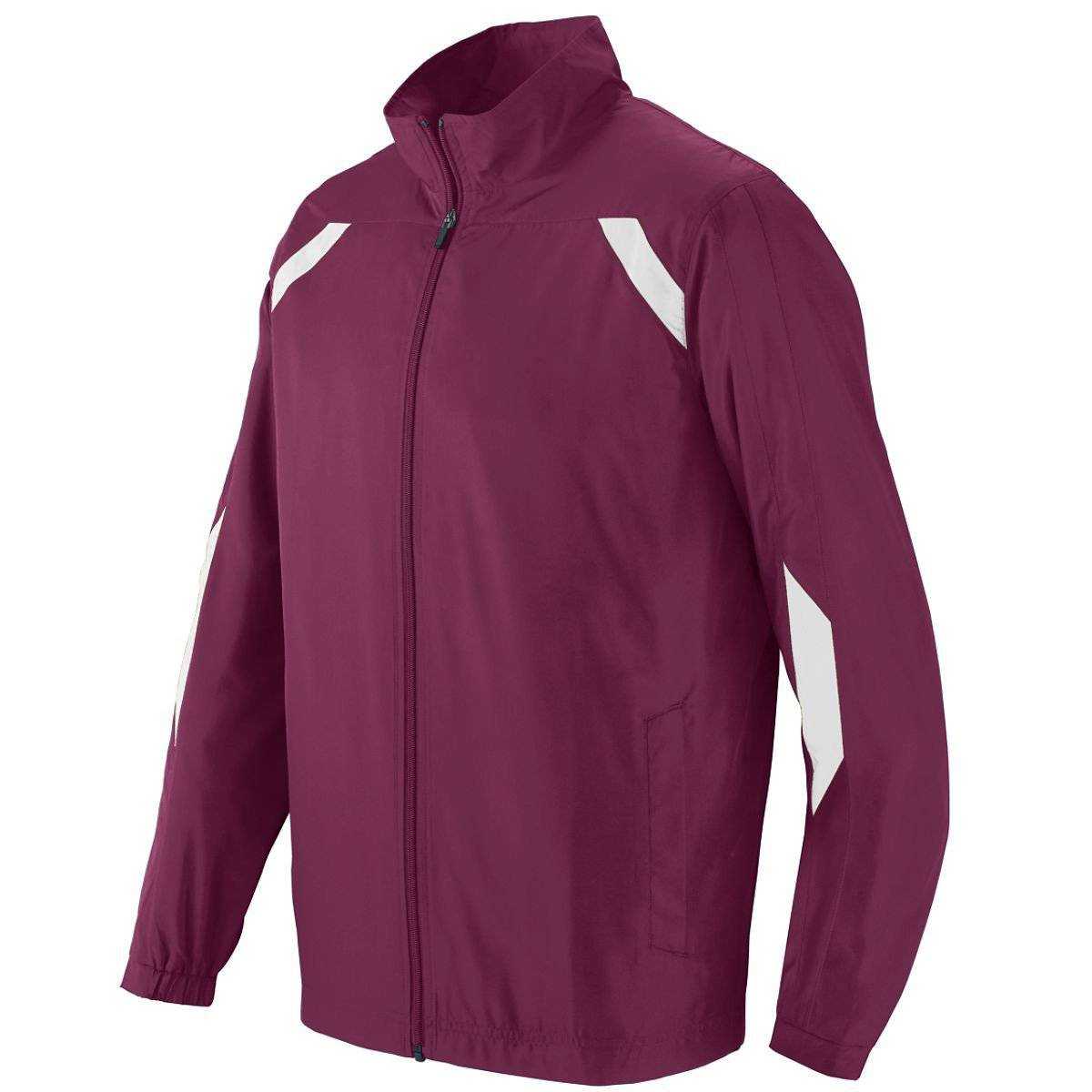 Augusta 3500 Avail Jacket - Maroon White - HIT a Double