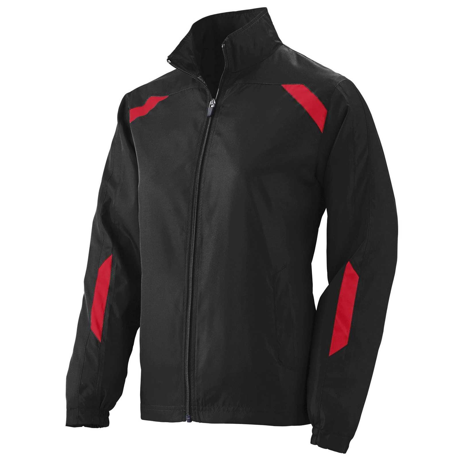 Augusta 3502 Ladies Avail Jacket - Black Red - HIT a Double
