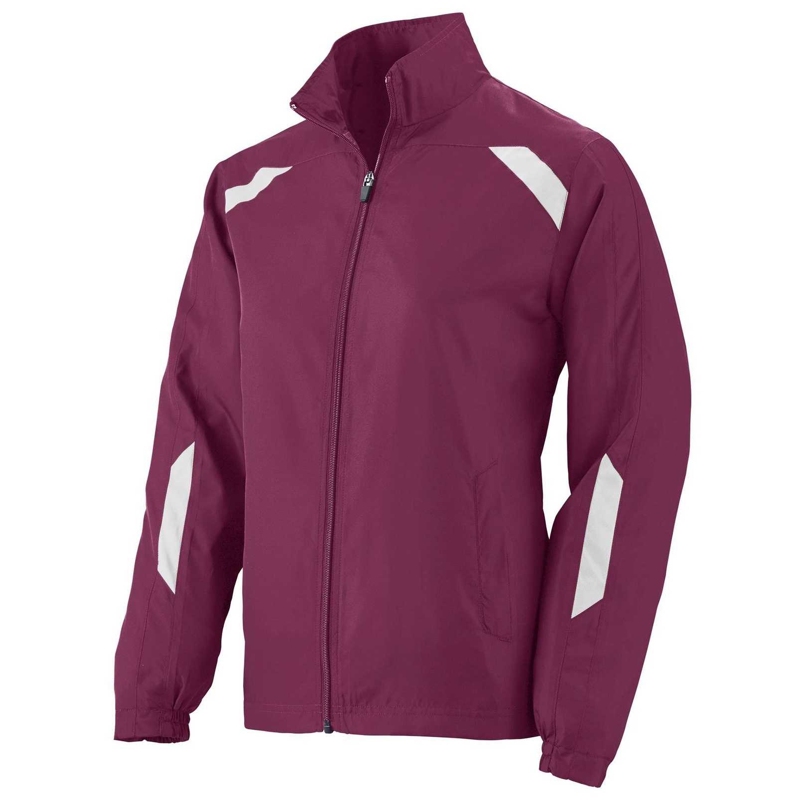 Augusta 3502 Ladies Avail Jacket - Maroon White - HIT a Double