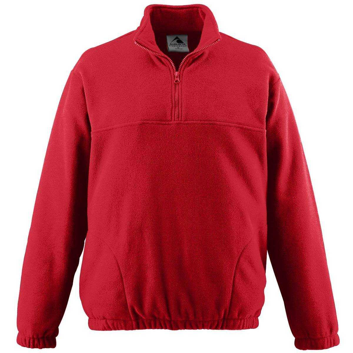 Augusta 3530 Chill Fleece Half-Zip Pullover - Red - HIT a Double