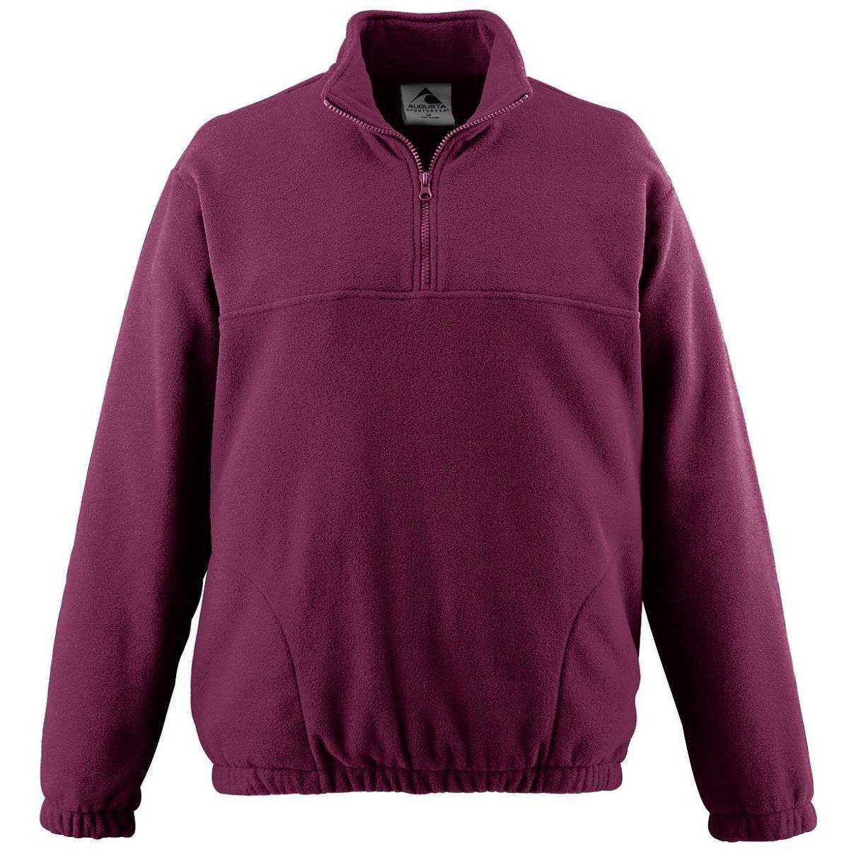 Augusta 3531 Youth Chill Fleece Half-Zip Pullover - Maroon - HIT a Double
