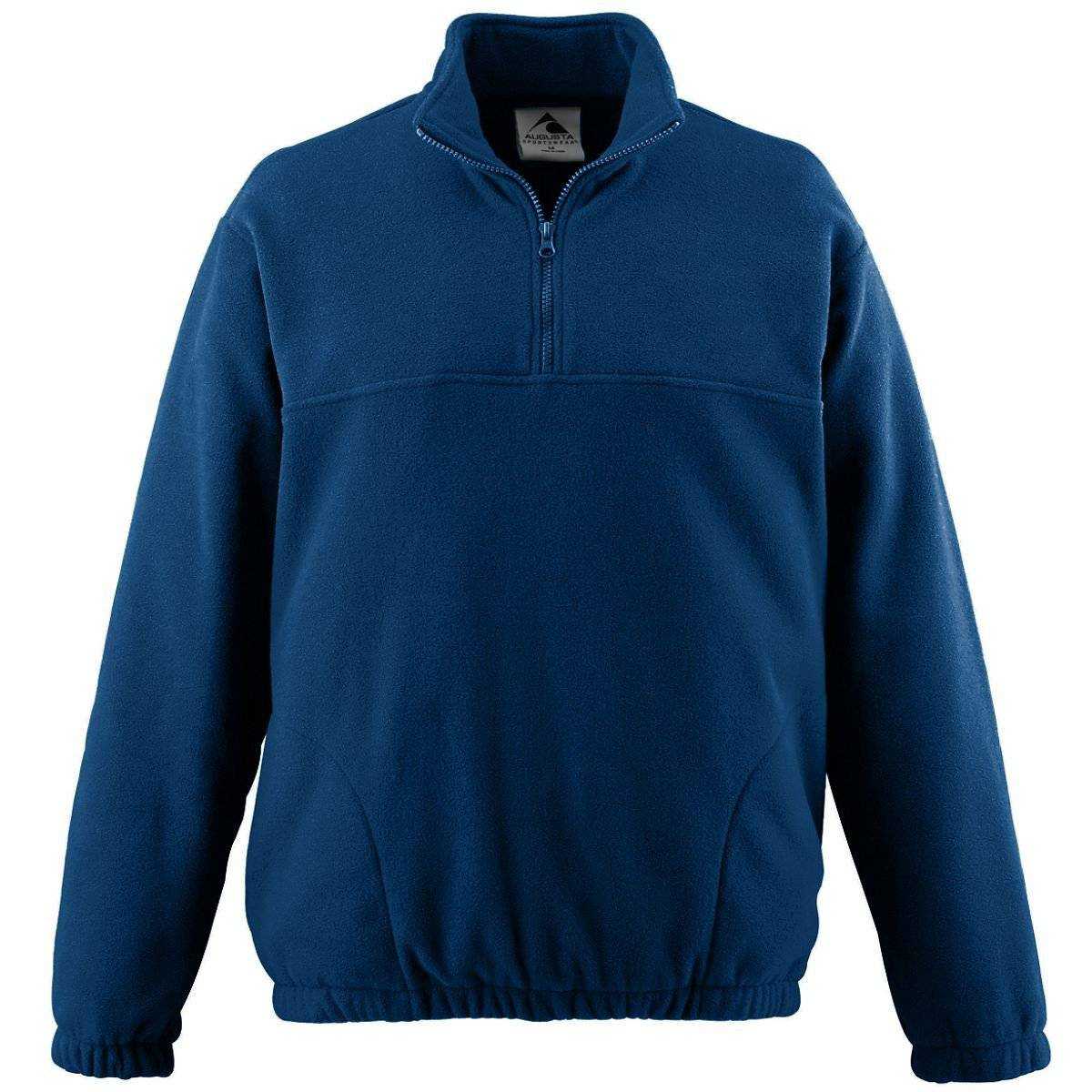 Augusta 3531 Youth Chill Fleece Half-Zip Pullover - Navy - HIT a Double