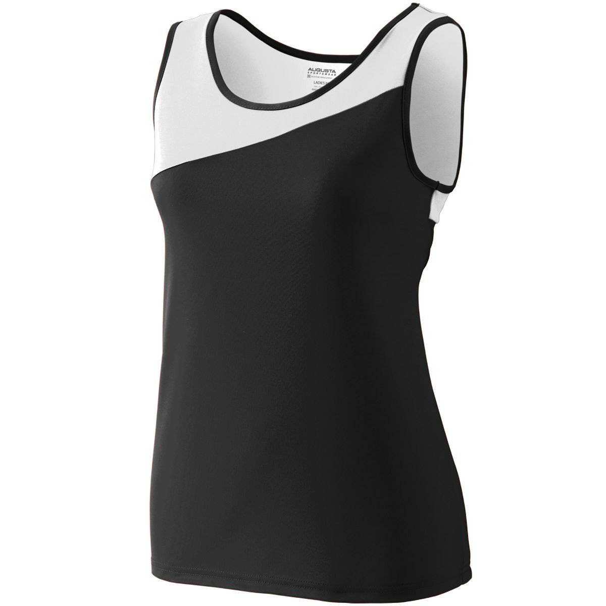 Augusta 354 Ladies Accelerate Jersey - Black White - HIT a Double