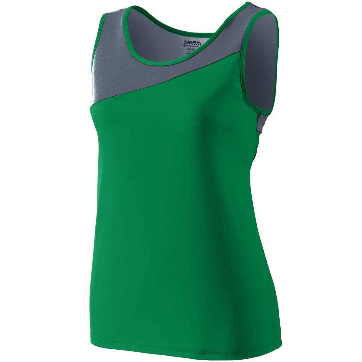 Augusta 354 Ladies Accelerate Jersey - Kelly Dark Gray - HIT a Double